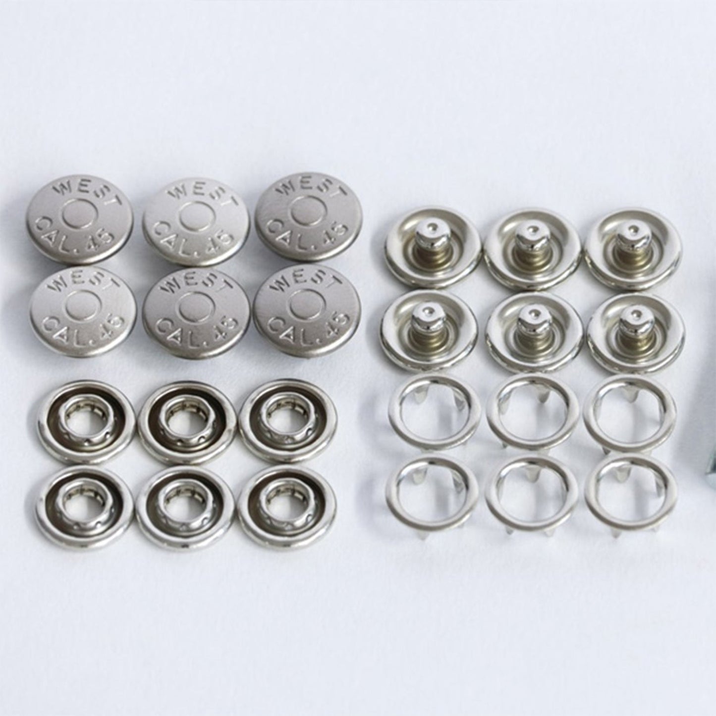 12mm Clover Hook Button Snap Matte silver 啞銀鉤扣 - FO:REST Fabric 布恩堂Liberty fabrictana lawnjapanese fabricykk zipper