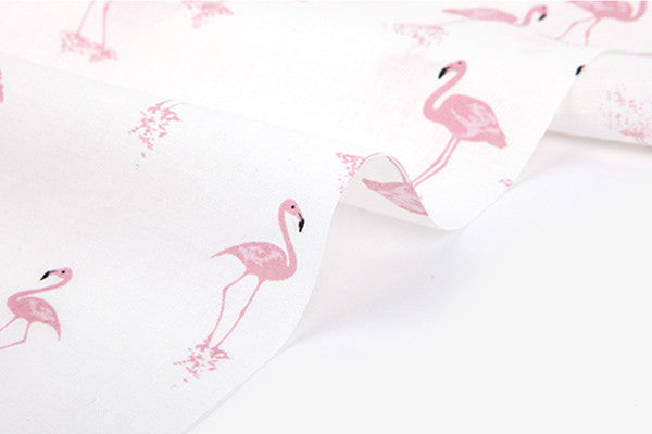 Dailylike Linen - Flamingo fabric - forest-fabric