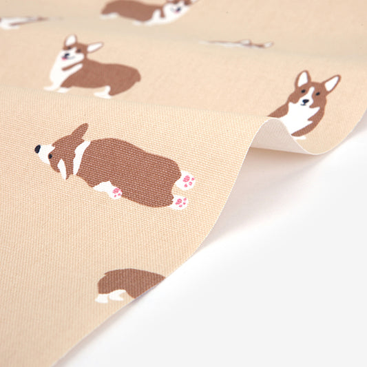 Dailylike oxford - Welsh corgi Fabric - forest-fabric