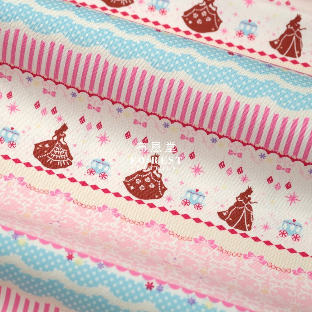 (1Meter) Oxford - My Diamond Princess Fabric Pink