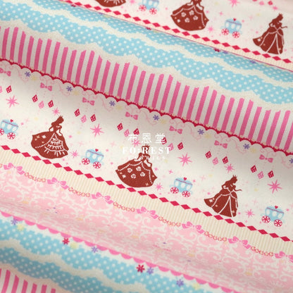 (1Meter) Oxford - My Diamond Princess Fabric Pink