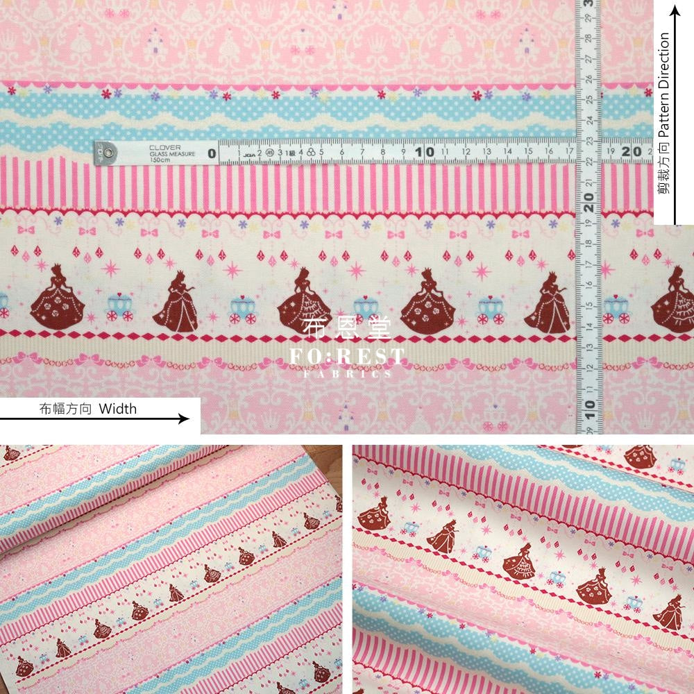 (1Meter) Oxford - My Diamond Princess Fabric Pink