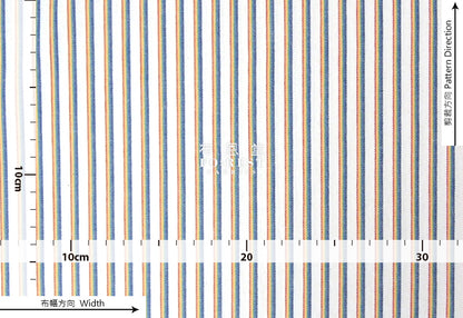 Yarn dyed cotton - Little Rainbow strip fabric - forest-fabric