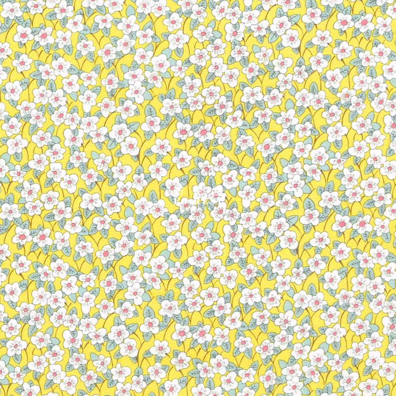 Liberty of London (Cotton Tana Lawn Fabric) - Ffion Yellow - forest-fabric