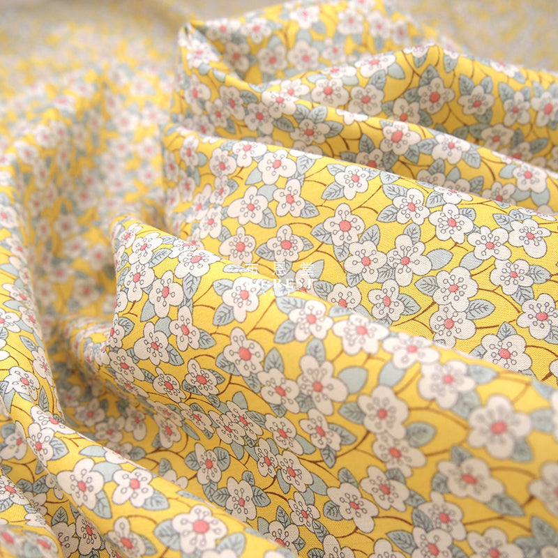 Liberty of London (Cotton Tana Lawn Fabric) - Ffion Yellow - forest-fabric