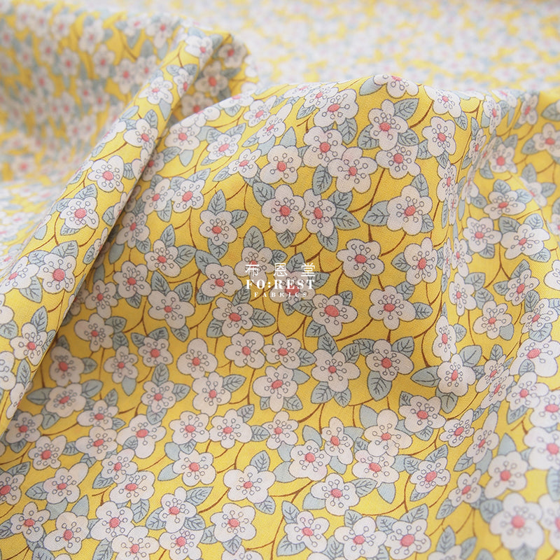 Liberty of London (Cotton Tana Lawn Fabric) - Ffion Yellow - forest-fabric