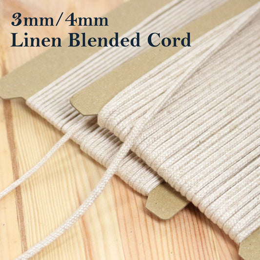 3 - 4mm Linen Blended Cord - 1meter - FO:REST Fabric 布恩堂Liberty fabrictana lawnjapanese fabricykk zipper