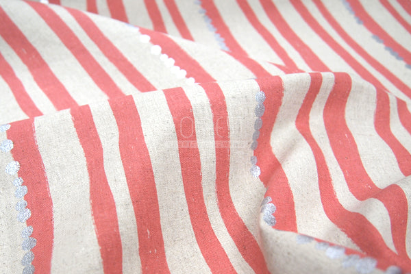 Echino - cotton linen - stripe Fabric 2018SS - forest-fabric