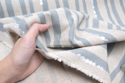 Echino - cotton linen - stripe Fabric 2018SS - forest-fabric