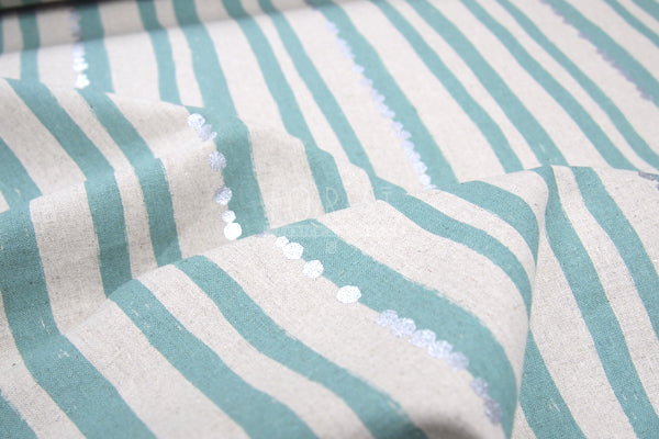 Echino - cotton linen - stripe Fabric 2018SS - forest-fabric