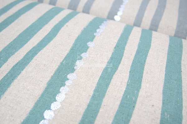 Echino - cotton linen - stripe Fabric 2018SS - forest-fabric
