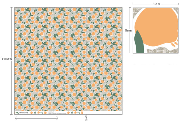 Dailylike oxford - Sweet fruits  fabric - forest-fabric