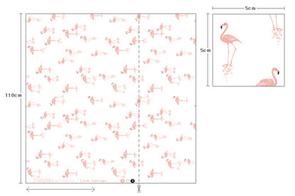 Dailylike - cotton - Calm flamingo Fabric - forest-fabric