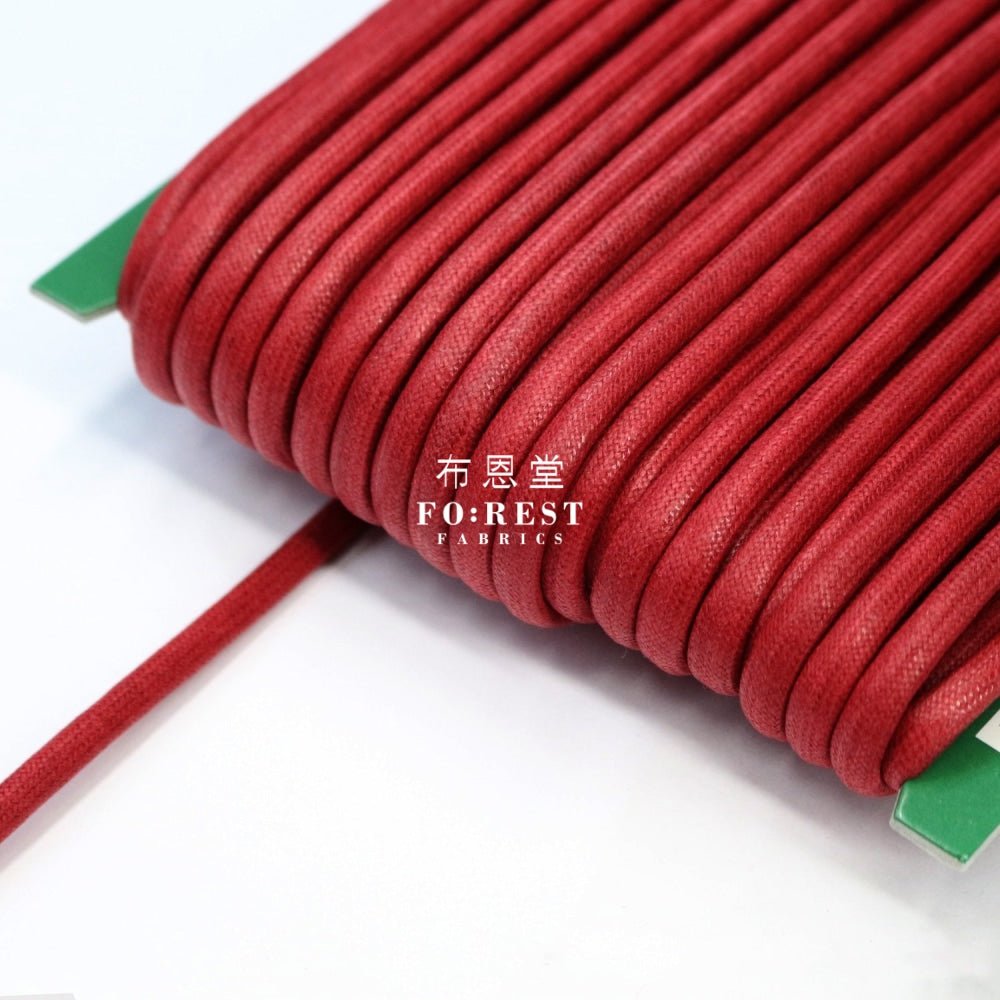 5mm Waxed Cotton Cord 蠟繩 - 1meter - FO:REST Fabric 布恩堂Liberty fabrictana lawnjapanese fabricykk zipper