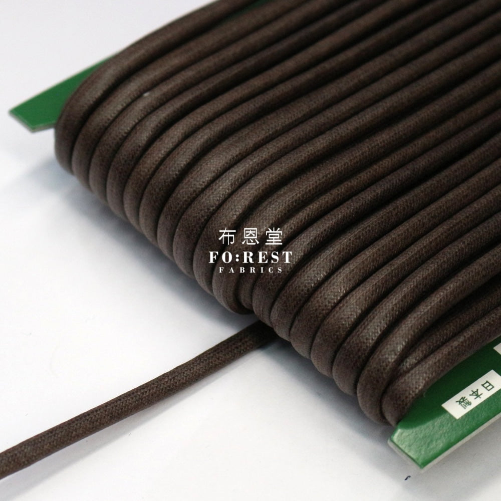 5Mm Waxed Cotton Cord - 1Meter Dark Brown Craft Rope