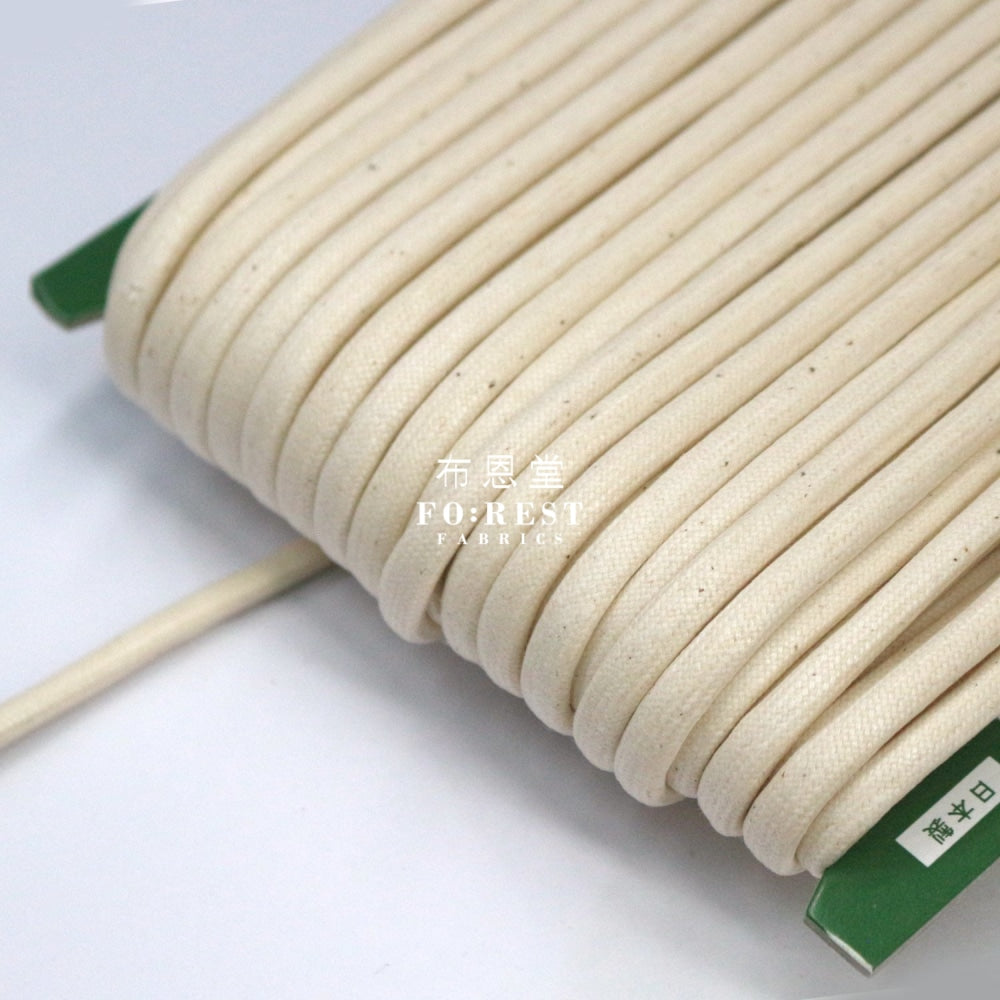 5Mm Waxed Cotton Cord - 1Meter Natural Craft Rope