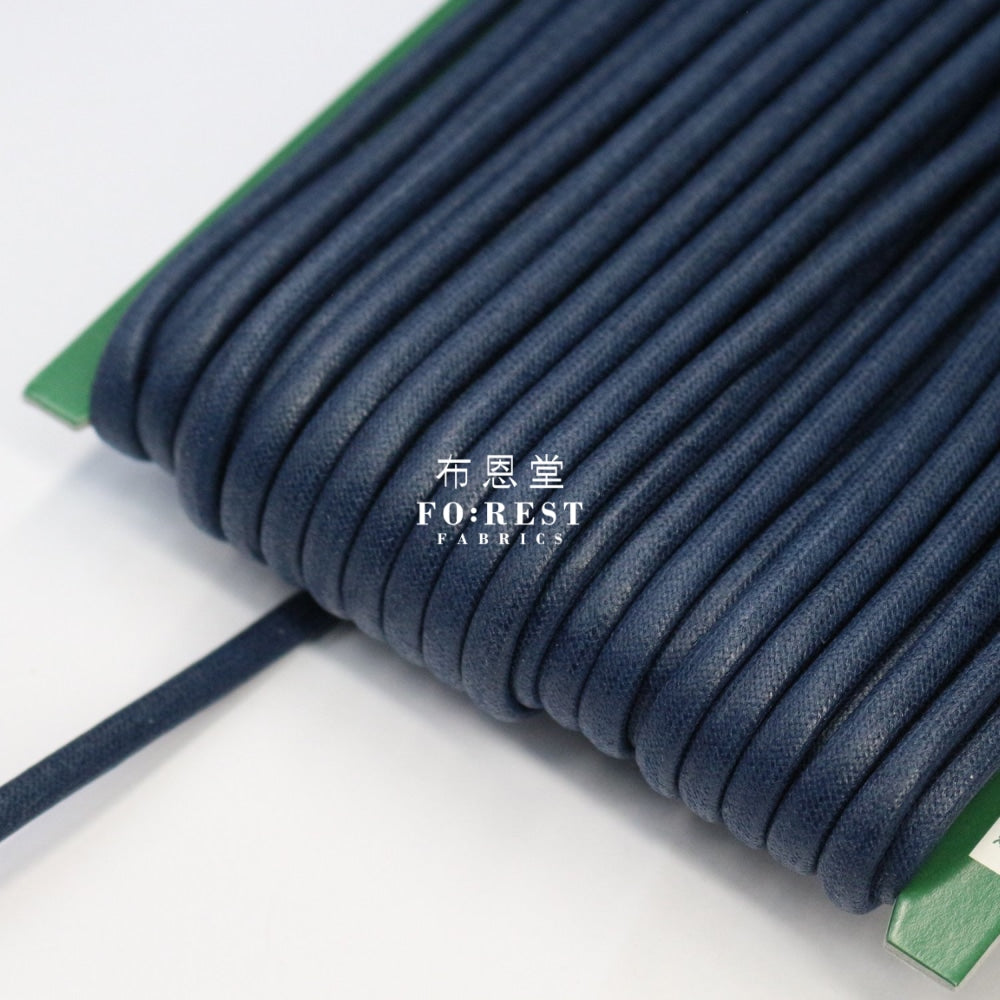 5Mm Waxed Cotton Cord - 1Meter Navy Craft Rope