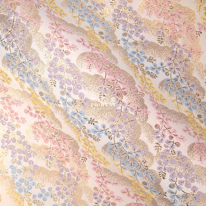 金らん "KINRAN" - Sakura 千本櫻 gold brocade fabric Pink - forestfabric 布恩堂