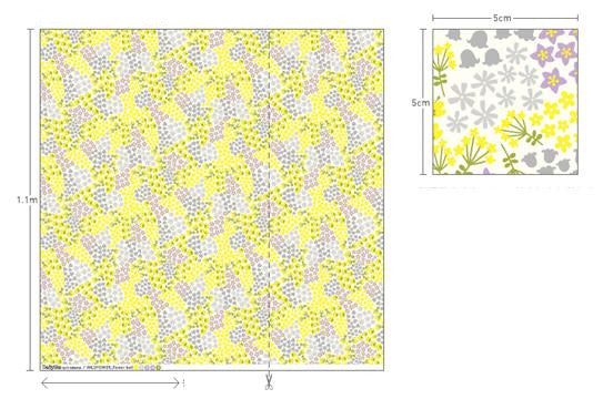 Dailylike - cotton - wildflower-flower bed Fabric - forestfabric