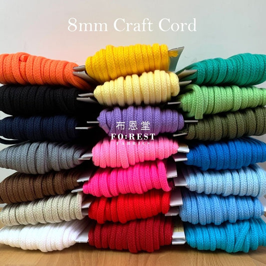 8mm Cotton Craft cord 棉繩 - 1meter - FO:REST Fabric 布恩堂Liberty fabrictana lawnjapanese fabricykk zipper
