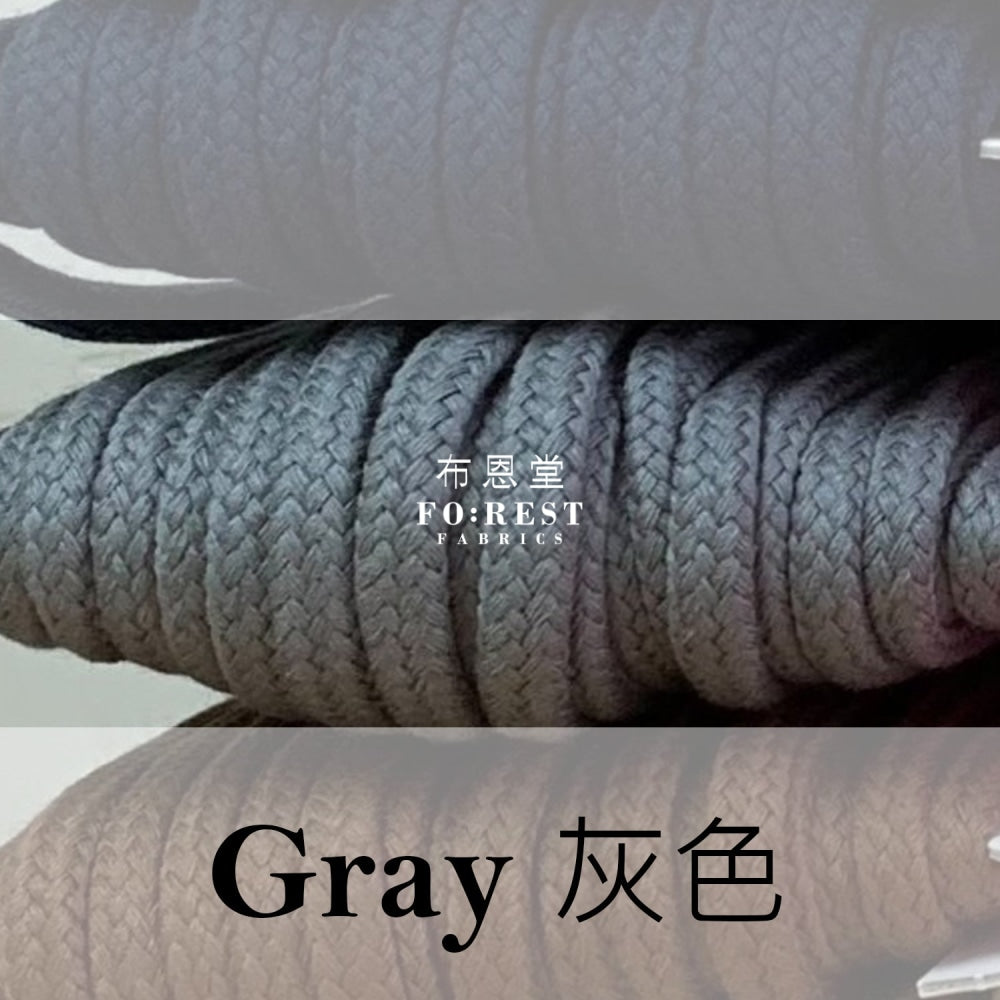 8Mm Cotton Craft Cord - 1Meter Gray Rope