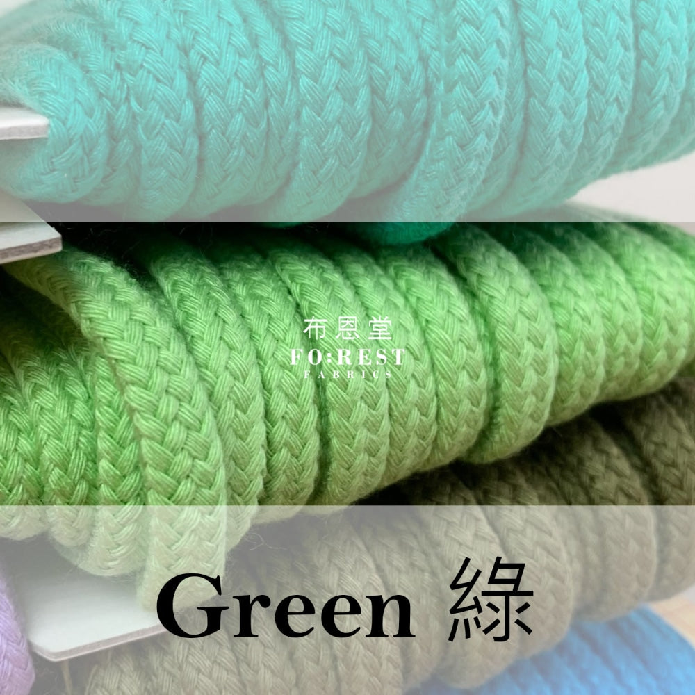 8Mm Cotton Craft Cord - 1Meter Green Rope
