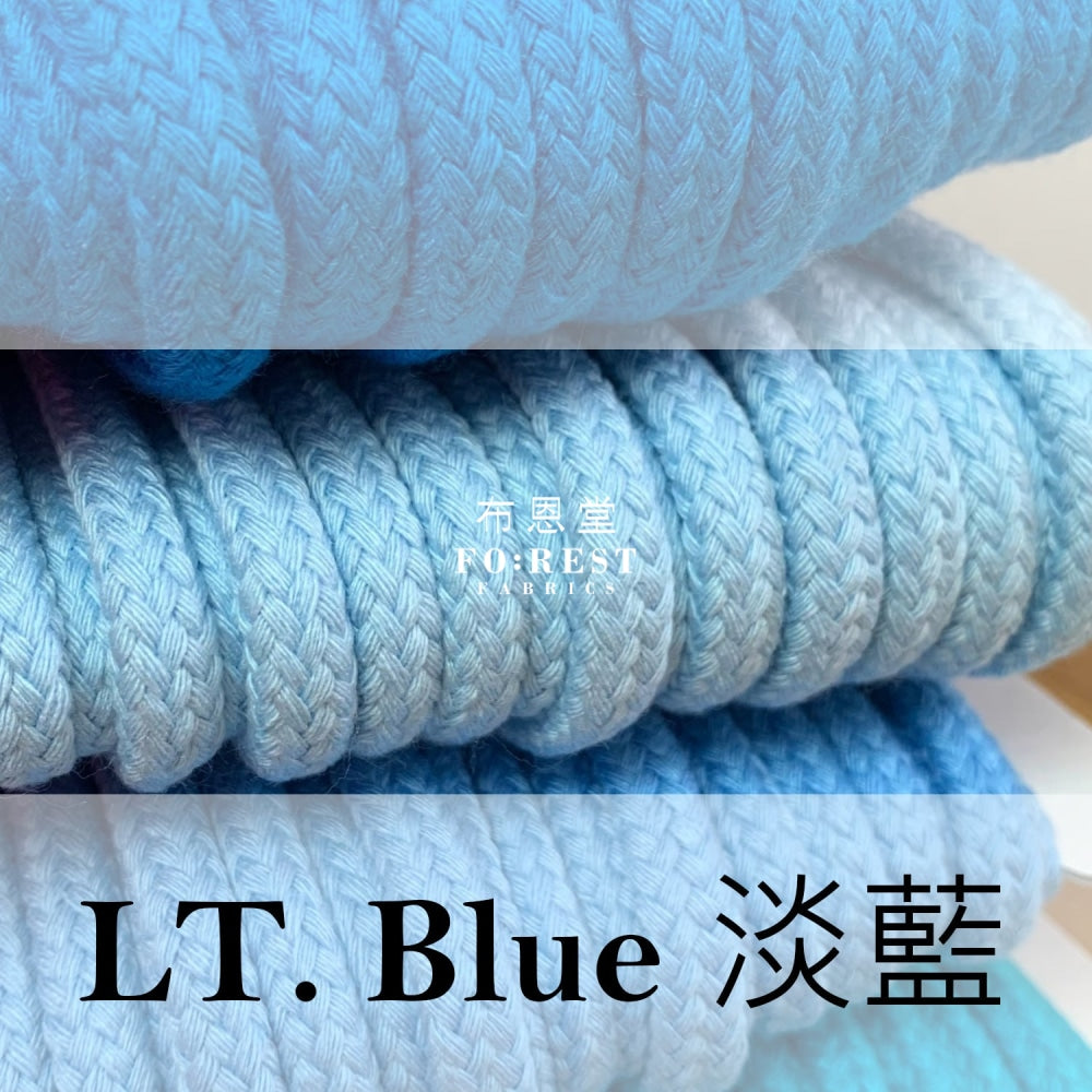 8Mm Cotton Craft Cord - 1Meter Lt.blue Rope
