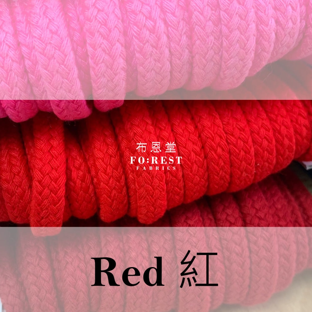 8Mm Cotton Craft Cord - 1Meter Red Rope