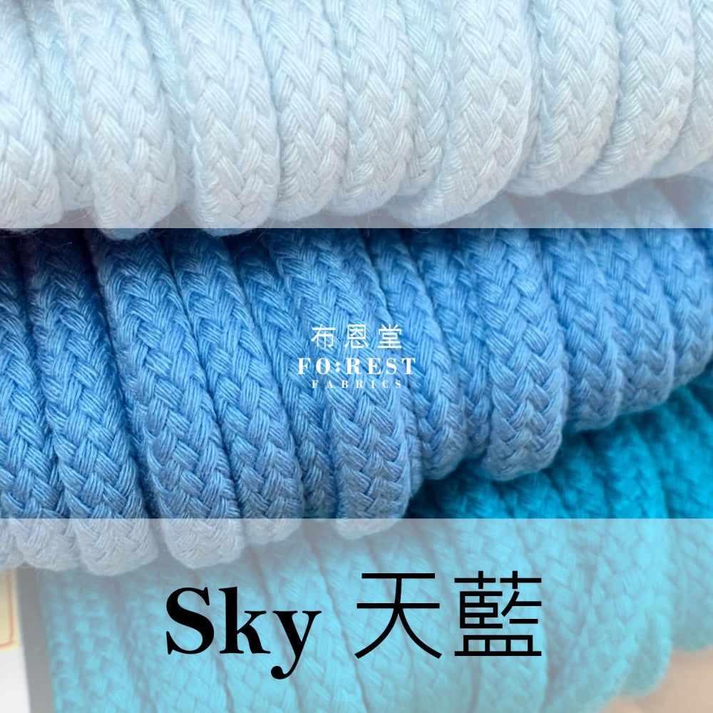 8Mm Cotton Craft Cord - 1Meter Sky Rope