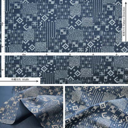 cotton - Traditional Japanese 江戶小紋 fabric 3 - forestfabric 布恩堂