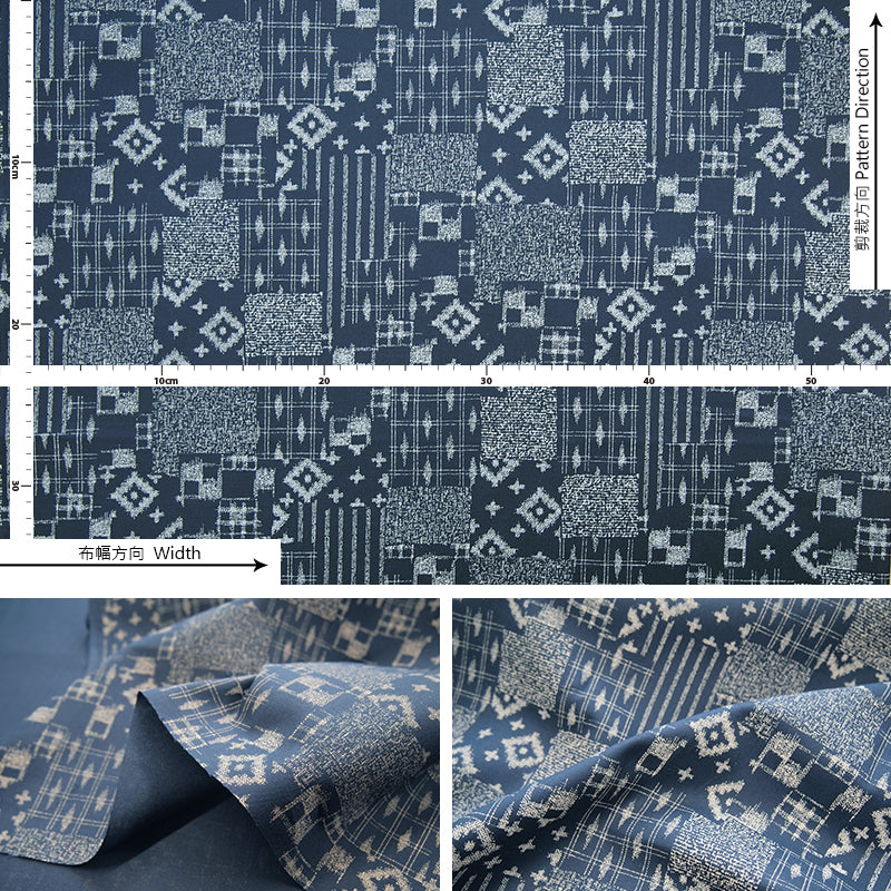 cotton - Traditional Japanese 江戶小紋 fabric 3 - forestfabric 布恩堂