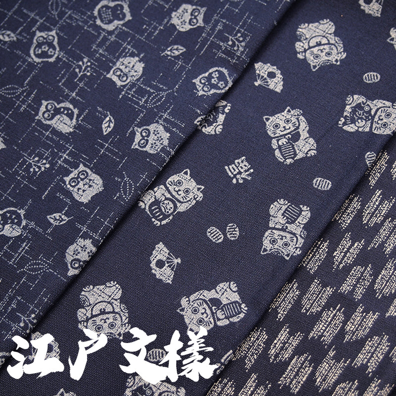 cotton - Traditional Japanese 江戶小紋 fabric 4 - forestfabric 布恩堂