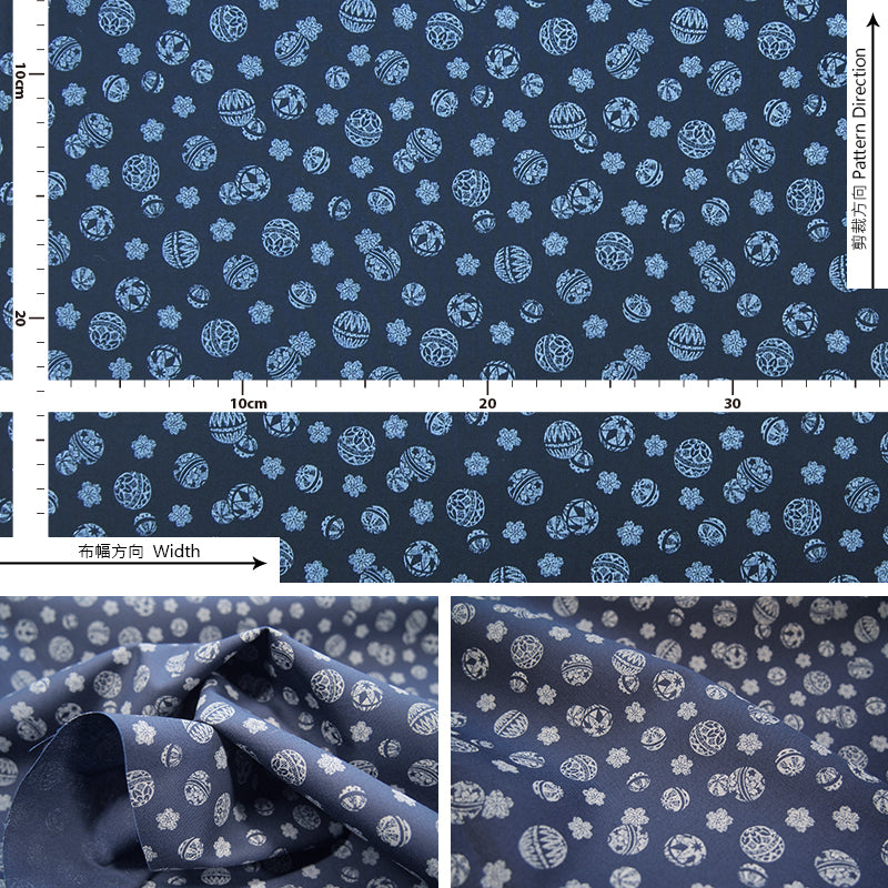cotton - Traditional Japanese 江戶小紋 fabric 3 - forestfabric 布恩堂