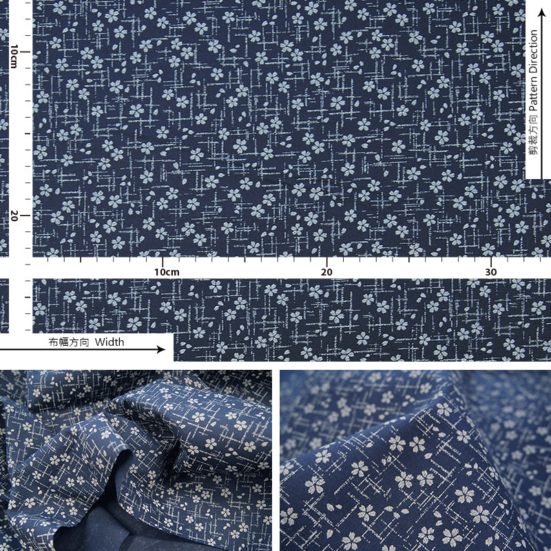 cotton - Traditional Japanese 江戶小紋 fabric 3 - forestfabric 布恩堂