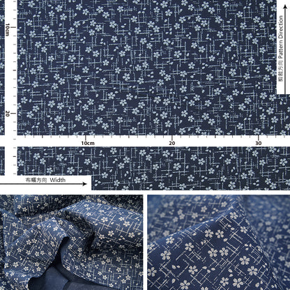 cotton - Traditional Japanese 江戶小紋 fabric 3 - forestfabric 布恩堂