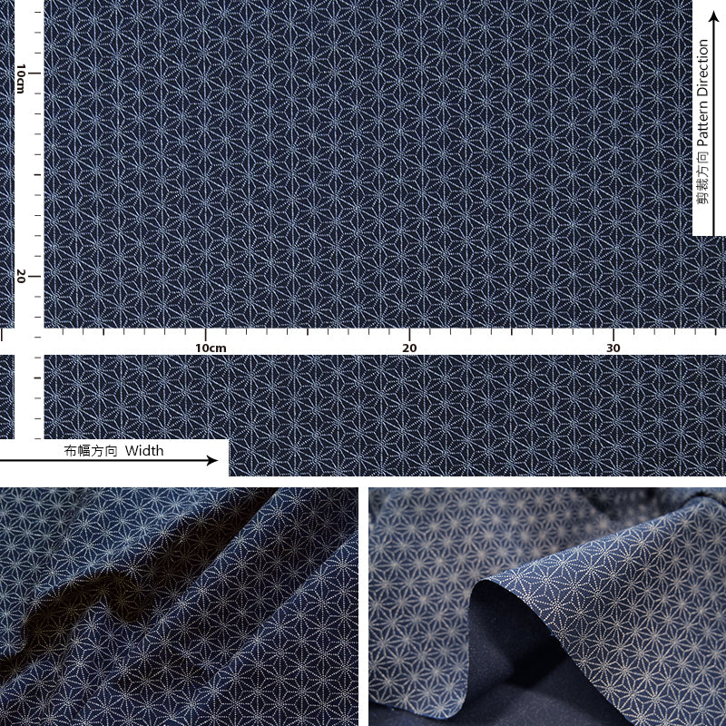 cotton - Traditional Japanese 江戶小紋 fabric 4 - forestfabric 布恩堂