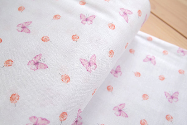 cotton - Fairy butterfly fabric - forest-fabric