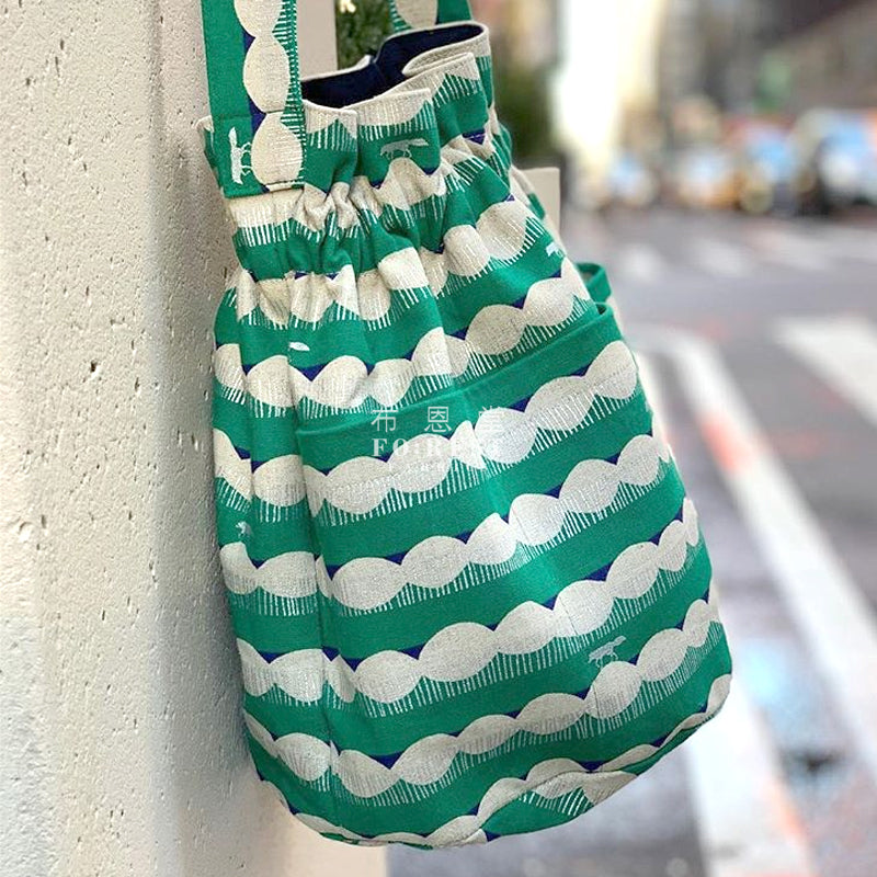 Paper pattern | echino round bottom bucket bag - forest-fabric