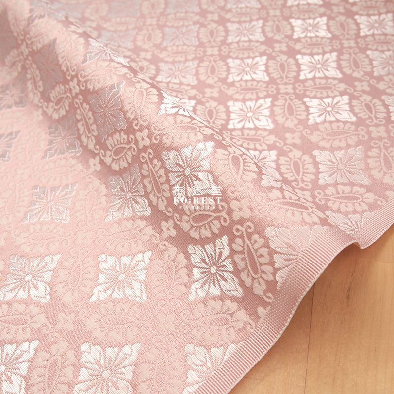 金らん "KINRAN" - wedding 婚 brocade fabric Pink - forestfabric 布恩堂