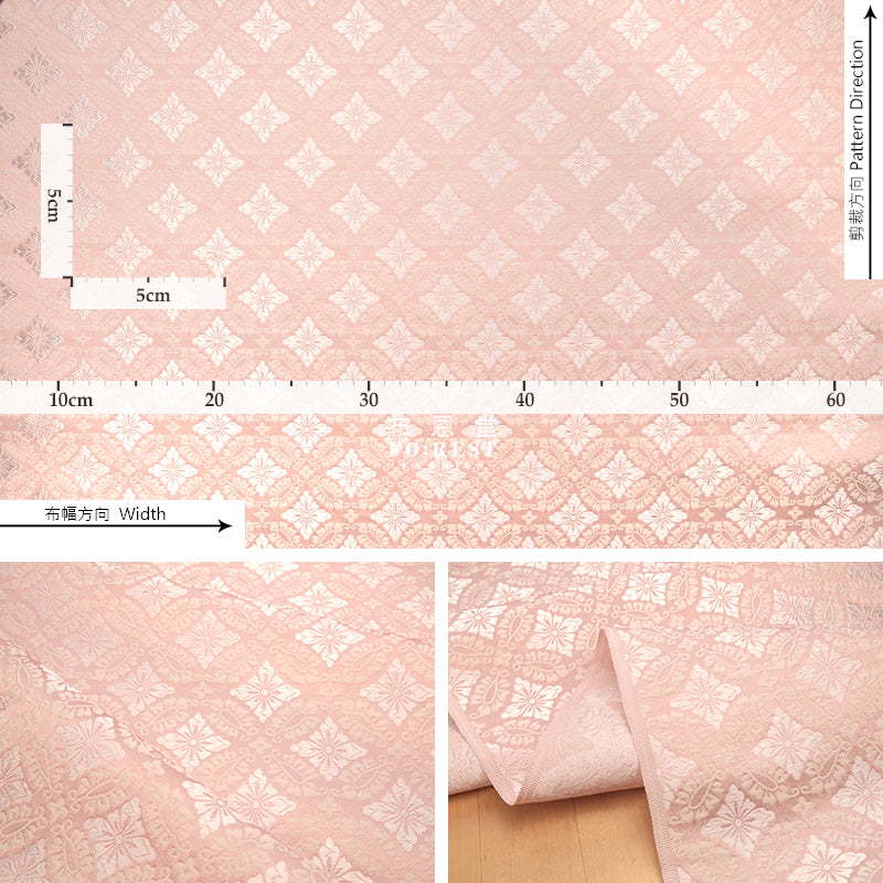 金らん "KINRAN" - wedding 婚 brocade fabric Pink - forestfabric 布恩堂