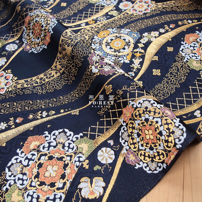 Gold Brocade - 吉祥華文 Auspicious KINRAN fabric - forestfabric 布恩堂