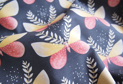 cotton - blossom Garden fabric yellow - forest-fabric
