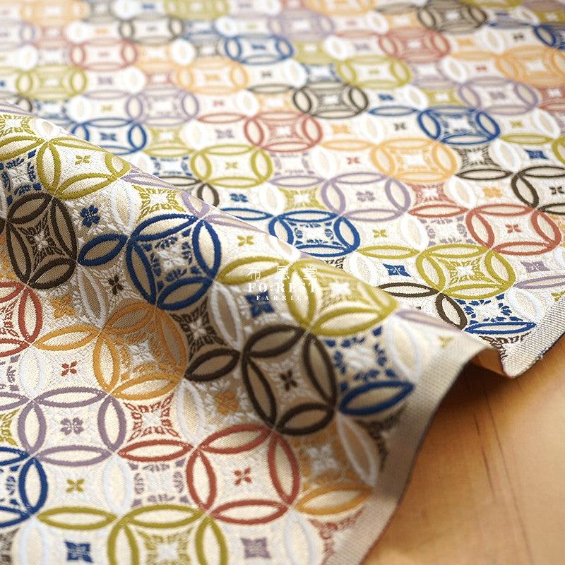 Gold Brocade - SHIPPO 七宝 KINRAN fabric - forest-fabric