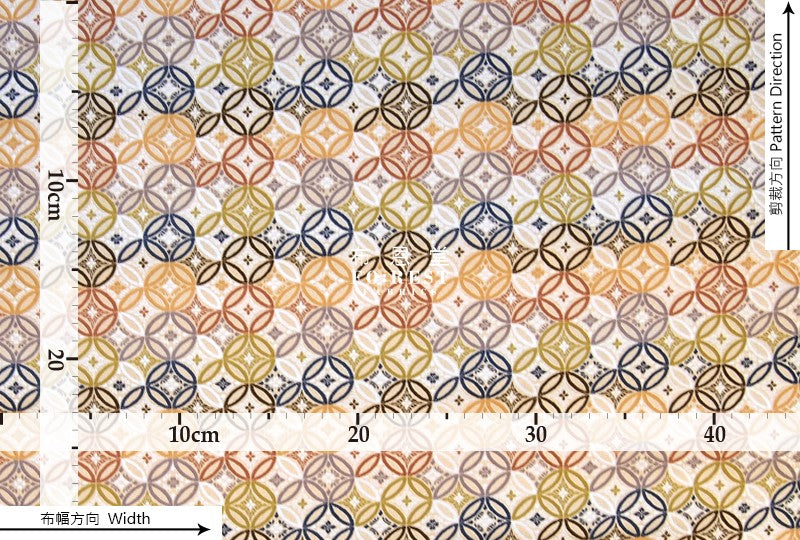 Gold Brocade - SHIPPO 七宝 KINRAN fabric - forest-fabric