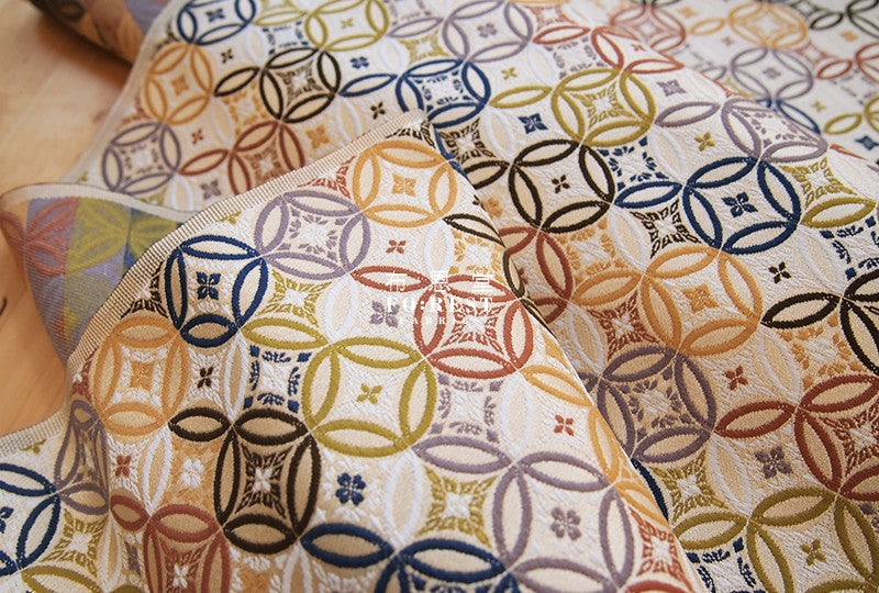 Gold Brocade - SHIPPO 七宝 KINRAN fabric - forest-fabric