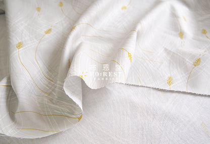 cotton - Timothy grass Yellow - forest-fabric