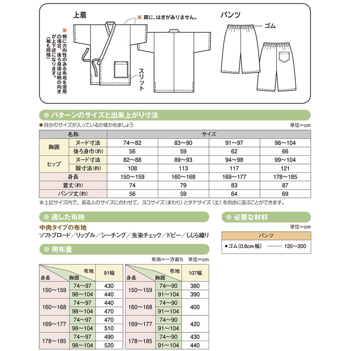 ADULT Jinbei Jacket | Paper Pattern 甚平 - FO:REST Fabric 布恩堂Liberty fabrictana lawnjapanese fabricykk zipper