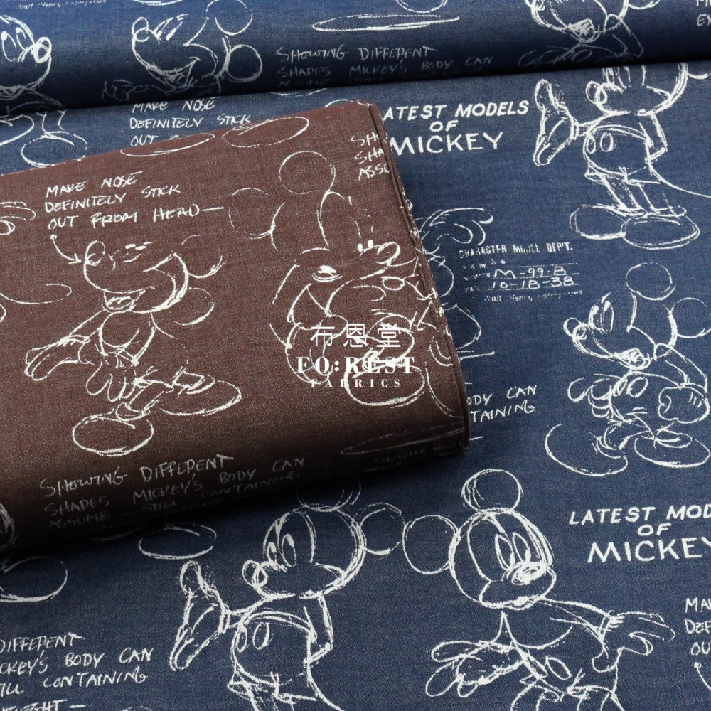 - Mickey Fabric Navy (Member) Cotton