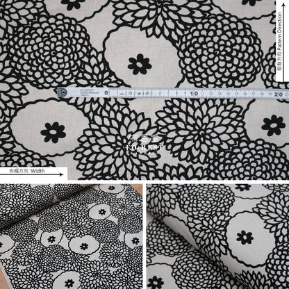 Canvas - Deco Bouquet fabric NATURAL - FO:REST Fabric 布恩堂Liberty fabrictana lawnjapanese fabricykk zipper