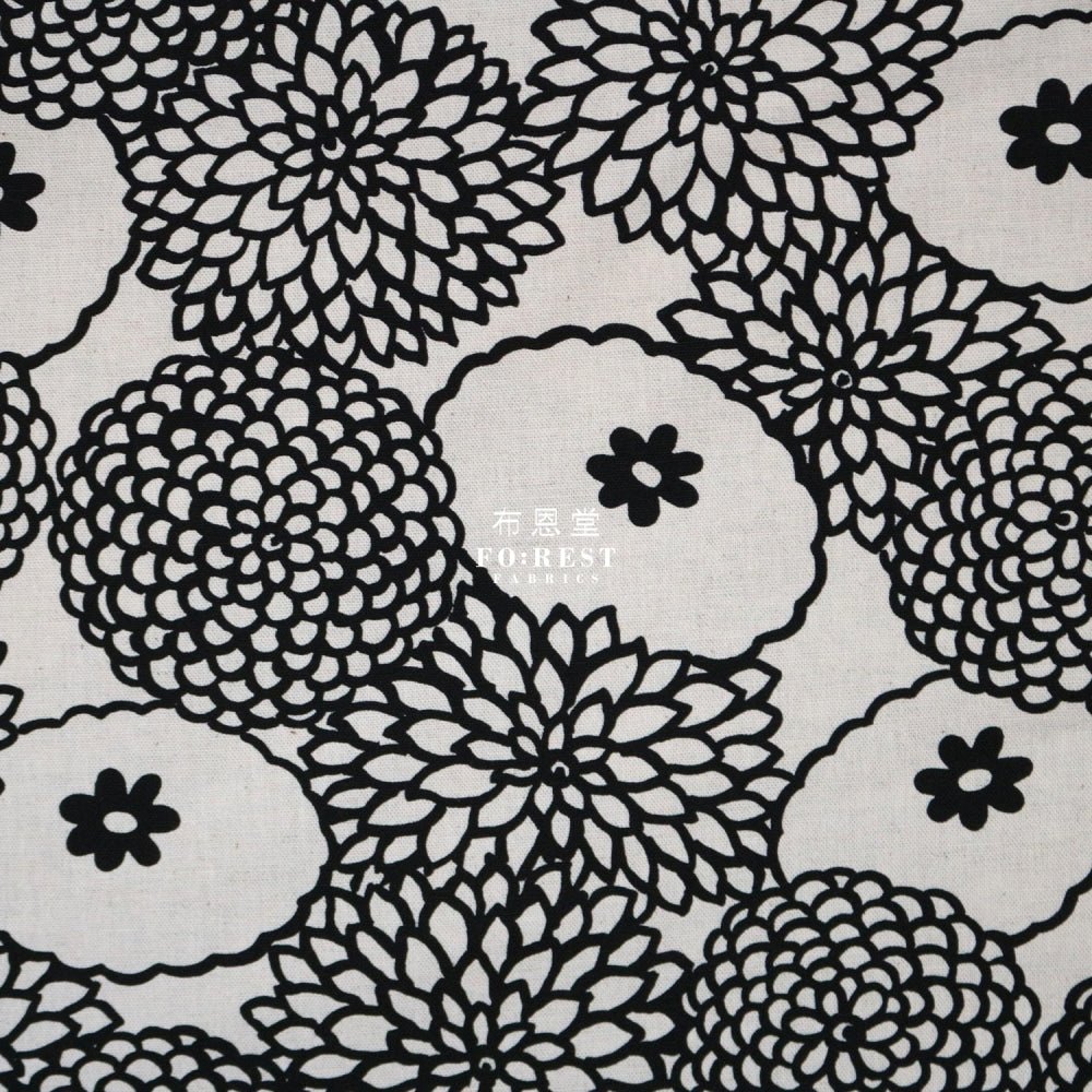 Canvas - Deco Bouquet fabric NATURAL - FO:REST Fabric 布恩堂Liberty fabrictana lawnjapanese fabricykk zipper